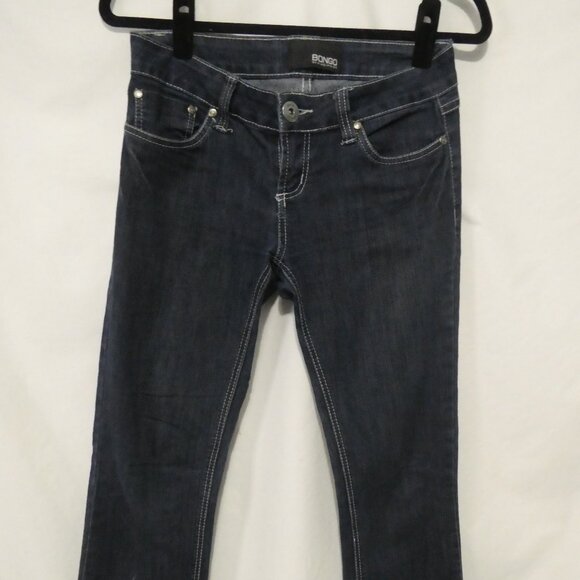 BONGO - Denim Vision | size 7 | Classic Flared Dark Wash  Blue Denim Jeans - Picture 6 of 16
